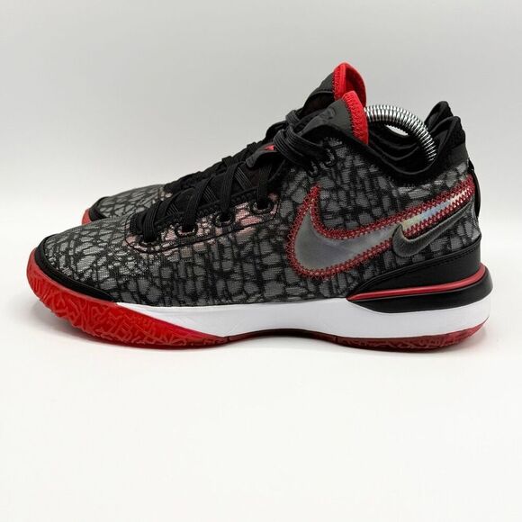 Nike Zoom LeBron NXXT Gen FaZe Clan Bred Lace Up Red Black Mid Sneakers - US Men - Picture 8 of 16